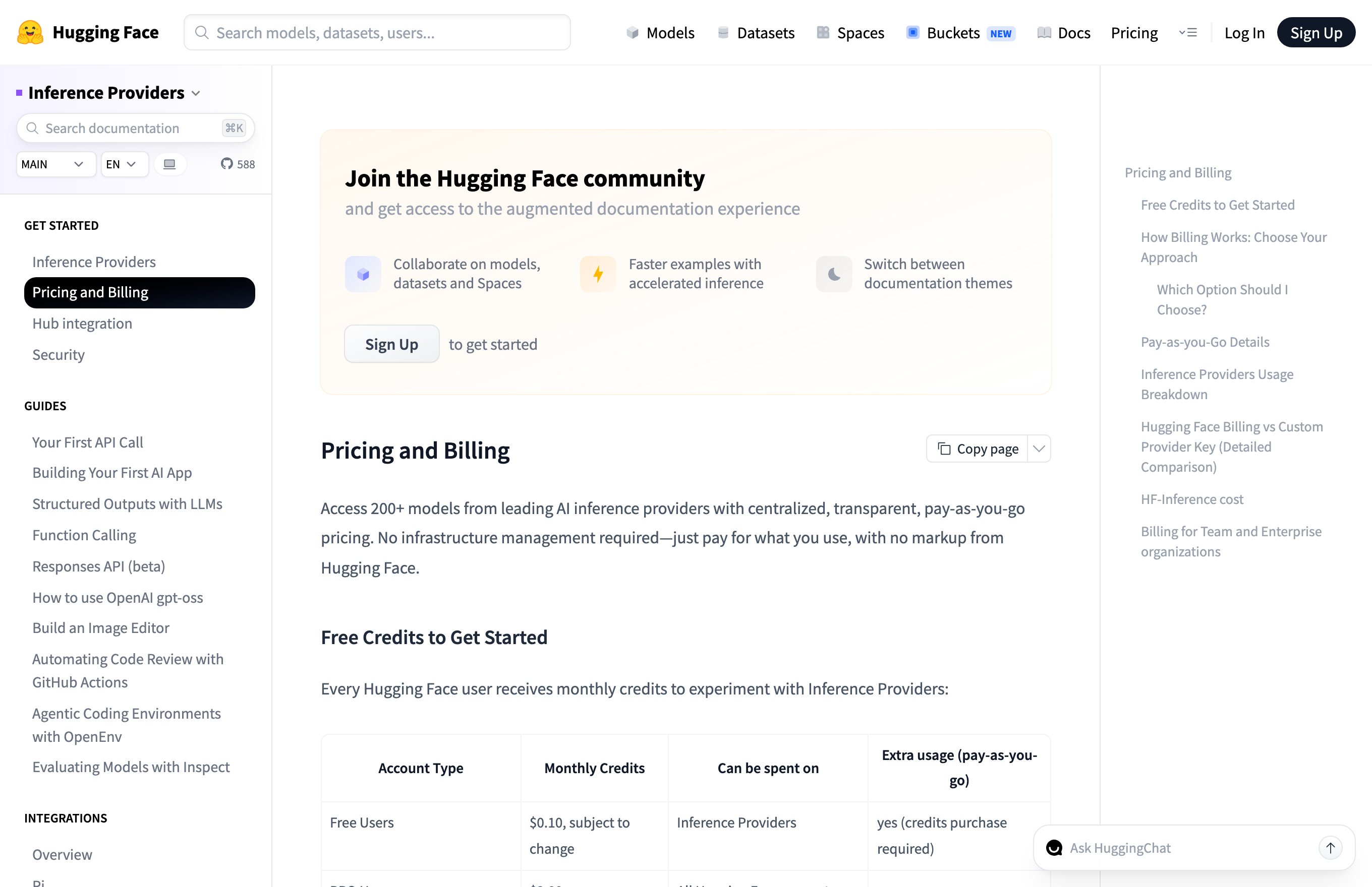 Hugging Face Inference Providers 官方页面实拍 · 2026-08-23