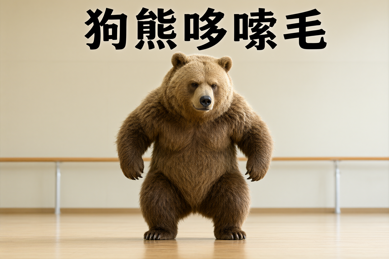 评测实图｜棕熊演绎狗熊哆嗦毛创意姿态